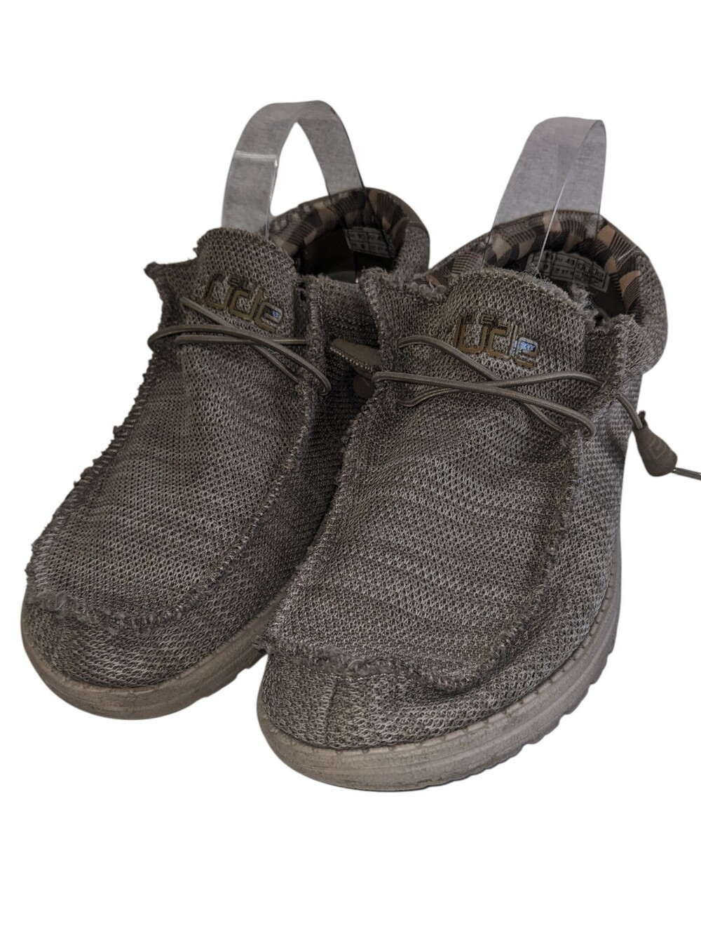 Hey Dude Men's Wally Sox Knit Slip-On Shoes in Beige Brown Size 10